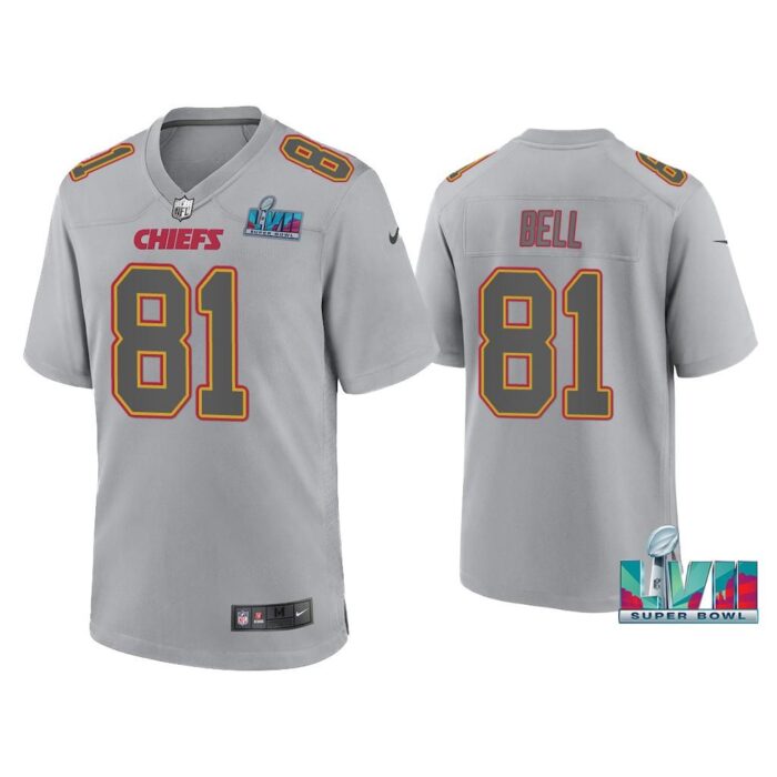 Blake Bell Kansas City Chiefs Super Bowl LVII Gray Atmosphere Jersey