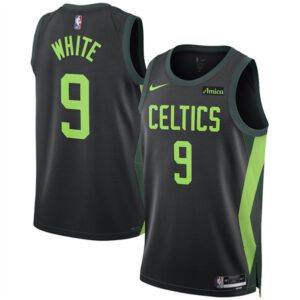 Boston Celtics #9 Derrick White Black 2024/25 City Edition Stitched Basketball Jersey