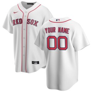 Boston Red Sox Home Replica Custom Jersey - White