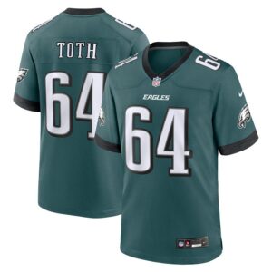 Brett Toth Philadelphia Eagles Game Jersey - Midnight Green