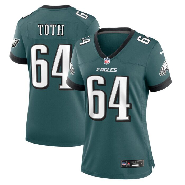 Brett Toth Philadelphia Eagles Women's Game Jersey - Midnight Green