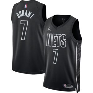 Brooklyn Nets #7 Kevin Durant Black Statement Edition Stitched Basketball Jersey