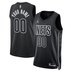 Brooklyn Nets Unisex 2022/23 Swingman Custom Jersey - Statement Edition - Black