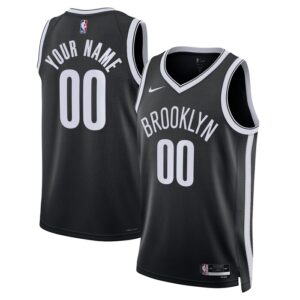 Brooklyn Nets Unisex Swingman Custom Jersey Black - Icon Edition