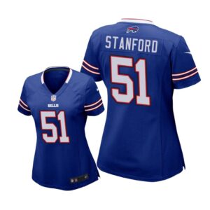 Buffalo Bills #51 Royal Julian Stanford Game Jersey - Women