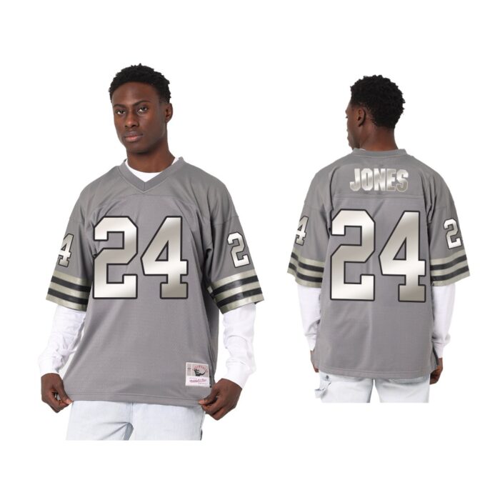 Byron Jones Miami Dolphins Charcoal Throwback Metal Works Jersey