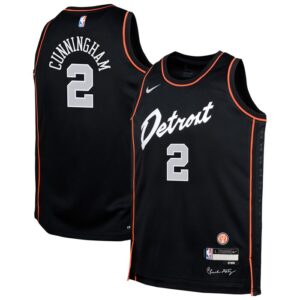 Cade Cunningham Detroit Pistons Youth Swingman Replica Jersey - City Edition - Black