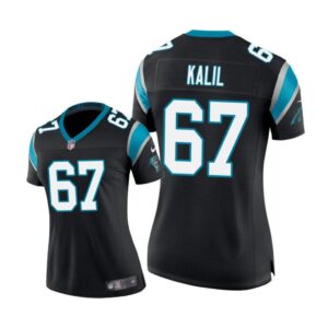 Carolina Panthers #67 Black Ryan Kalil Game Jersey - Women