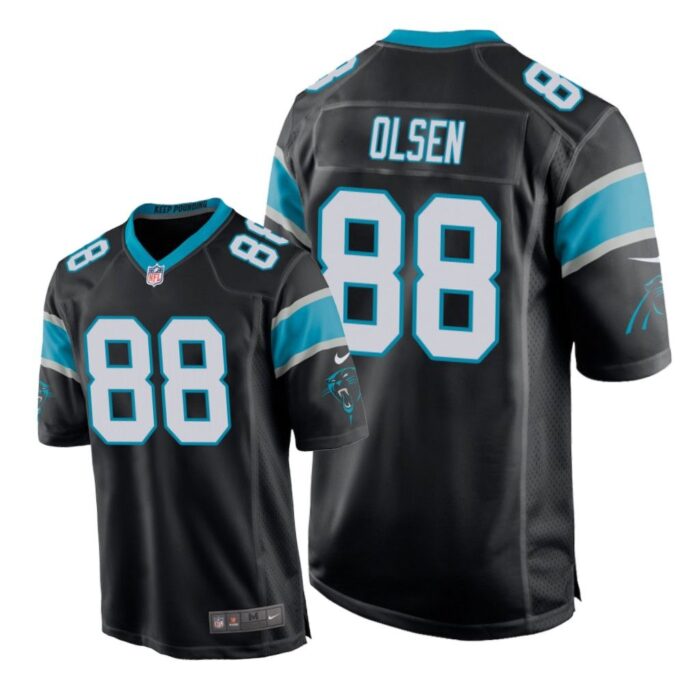 Carolina Panthers #88 Black Men Greg Olsen Game Jersey