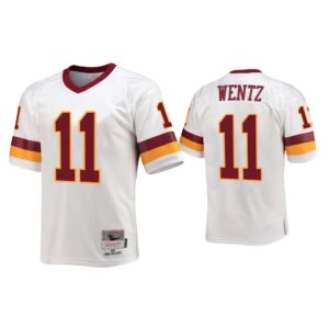 Carson Wentz Washington Commanders White Throwback Legacy Replica Jersey