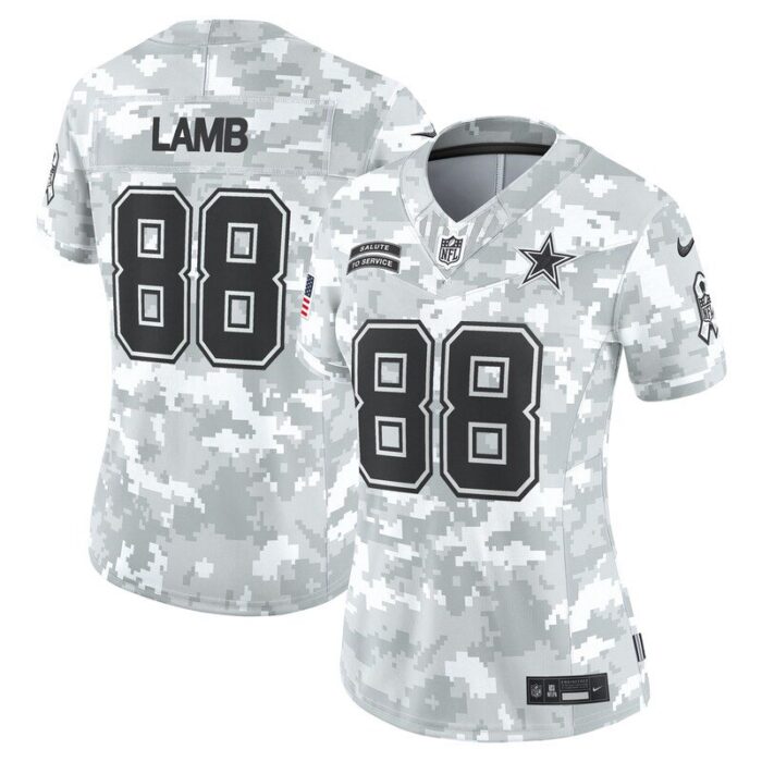 CeeDee Lamb Dallas Cowboys Women's 2024 Salute to Service Limited Jersey - Arctic Camo