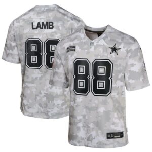 CeeDee Lamb Dallas Cowboys Youth 2024 Salute to Service Game Jersey - Arctic Camo