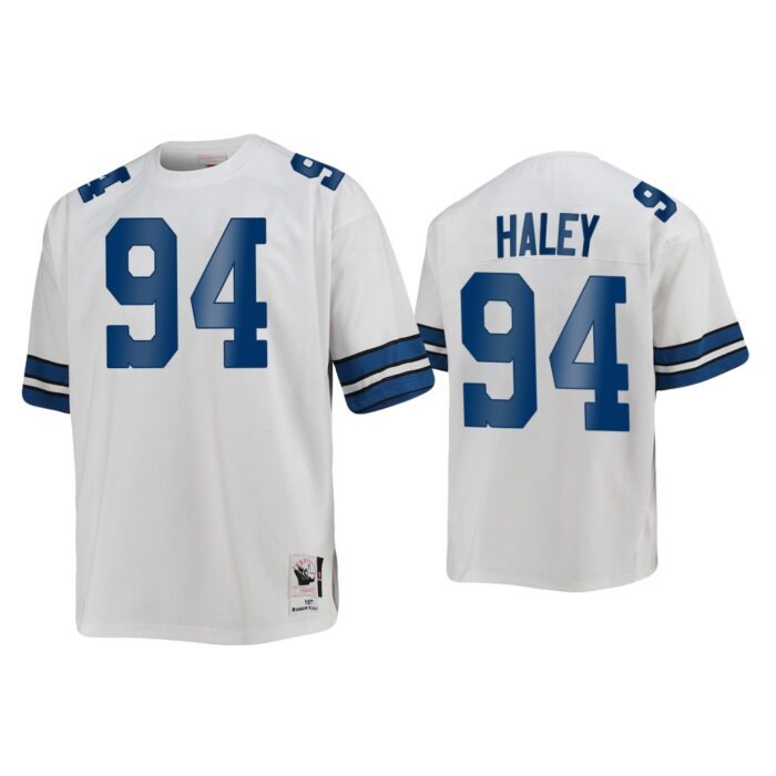 Charles Haley Dallas Cowboys White 1977 Throwback Jersey