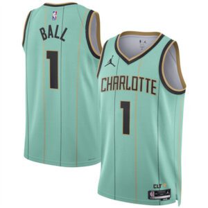 Charlotte Hornets #1 LaMelo Ball Mint 2024/25 City Edition Stitched Basketball Jersey