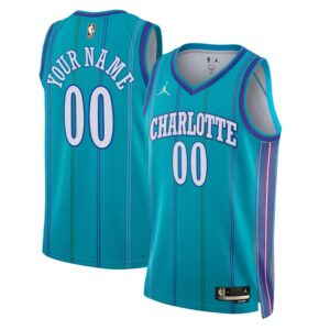 Charlotte Hornets Unisex 2023/24 Custom Swingman Jersey - Classic Edition - Teal