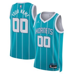 Charlotte Hornets Unisex Swingman Custom Jersey Teal - Icon Edition