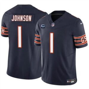 Chicago Bears #1 Jaylon Johnson Navy 2024 F.U.S.E. With 1-star C Patch Vapor Untouchable Limited Football Stitched Jersey