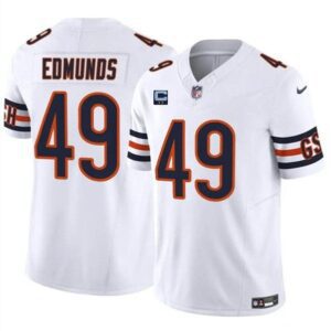 Chicago Bears #49 Tremaine Edmunds White 2024 F.U.S.E. With 2-star C Patch Vapor Untouchable Limited Football Stitched Jersey