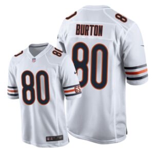 Chicago Bears #80 White Men Trey Burton Game Jersey