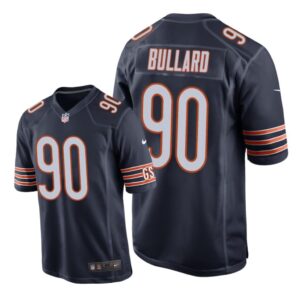 Chicago Bears #90 Navy Men Jonathan Bullard Game Jersey