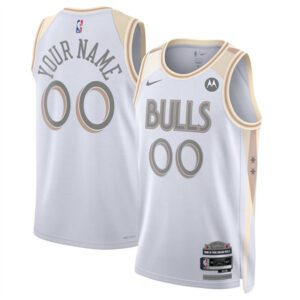 Chicago Bulls Active Player Custom White 2024/25 City Edition Stitched Basketball Jersey