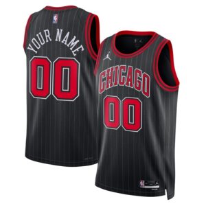 Chicago Bulls Unisex 2022/23 Swingman Custom Jersey - Statement Edition - Black