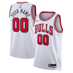 Chicago Bulls Unisex Swingman Custom Jersey White - Association Edition