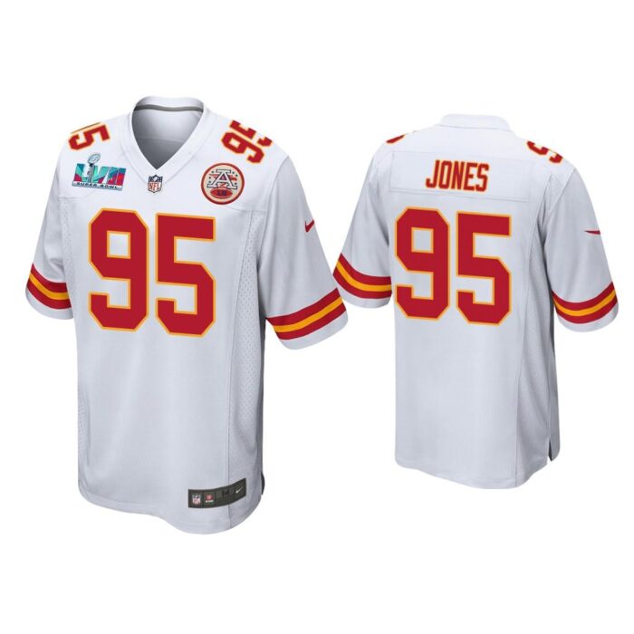 Chris Jones Kansas City Chiefs Super Bowl LVII White Game Jersey