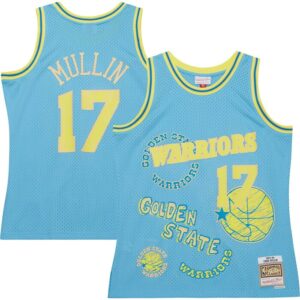 Chris Mullin Golden State Warriors 1993/94 Swingman Sidewalk Sketch Jersey - Light Blue