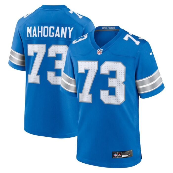 Christian Mahogany Detroit Lions Team Game Jersey - Blue