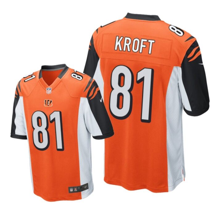 Cincinnati Bengals #81 Orange Men Tyler Kroft Game Jersey