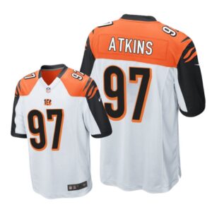 Cincinnati Bengals #97 White Men Geno Atkins Game Jersey