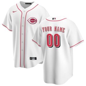 Cincinnati Reds Home Replica Custom Jersey - White