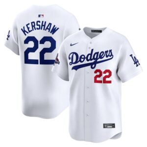 Clayton Kershaw Los Angeles Dodgers 2024 World Series Champions Home Limited Player Jersey - White