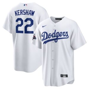 Clayton Kershaw Los Angeles Dodgers 2024 World Series Champions Home Replica Player Jersey - White