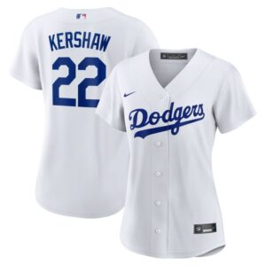 Clayton Kershaw Los Angeles Dodgers Women Home Replica Player Jersey - White