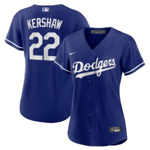 Clayton Kershaw Los Angeles Dodgers Women Replica Player Jersey - Royal