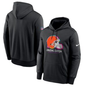 Cleveland Browns 2024 NFL Crucial Catch Performance Fleece Pullover Hoodie - Black