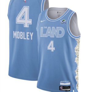 Cleveland Cavaliers #4 Evan Mobley Light Blue 2024/25 City Edition Stitched Jersey