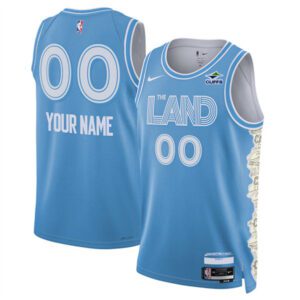 Cleveland Cavaliers Active Player Custom Light Blue 2024/25 City Edition Stitched Basketball Jersey