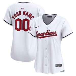 Cleveland Guardians Women Home Limited Custom Jersey - White