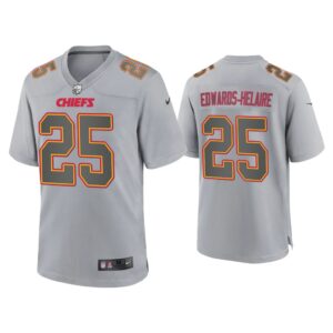 Clyde Edwards-Helaire Kansas City Chiefs Gray Atmosphere Fashion Game Jersey