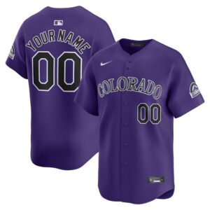 Colorado Rockies Alternate Limited Custom Jersey - Purple