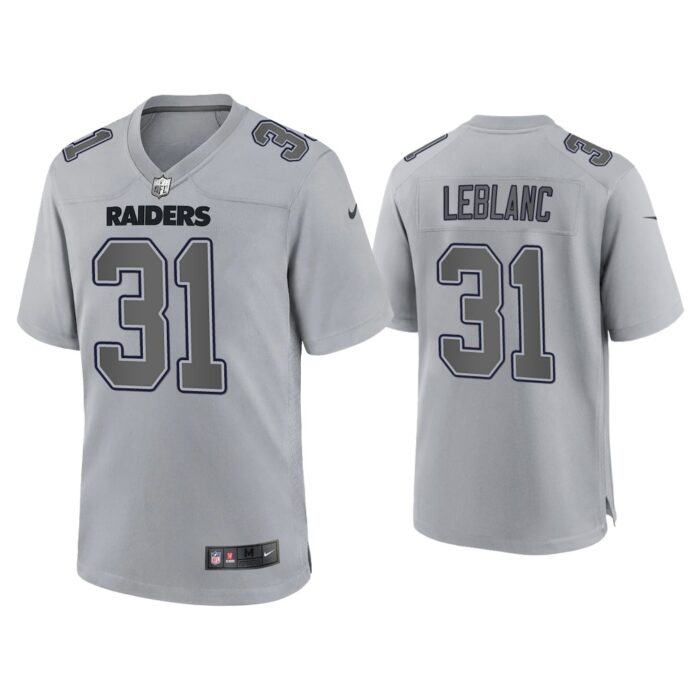 Cre'Von LeBlanc Las Vegas Raiders Gray Atmosphere Fashion Game Jersey