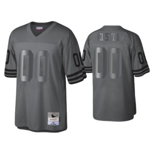 Custom Cleveland Browns Charcoal 1963 Throwback Metal Legacy Jersey