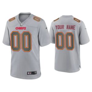 Custom Kansas City Chiefs Gray Atmosphere Fashion Game Jersey