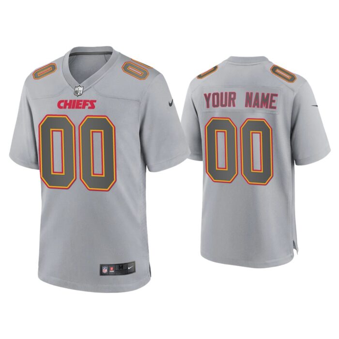 Custom Kansas City Chiefs Gray Atmosphere Fashion Game Jersey