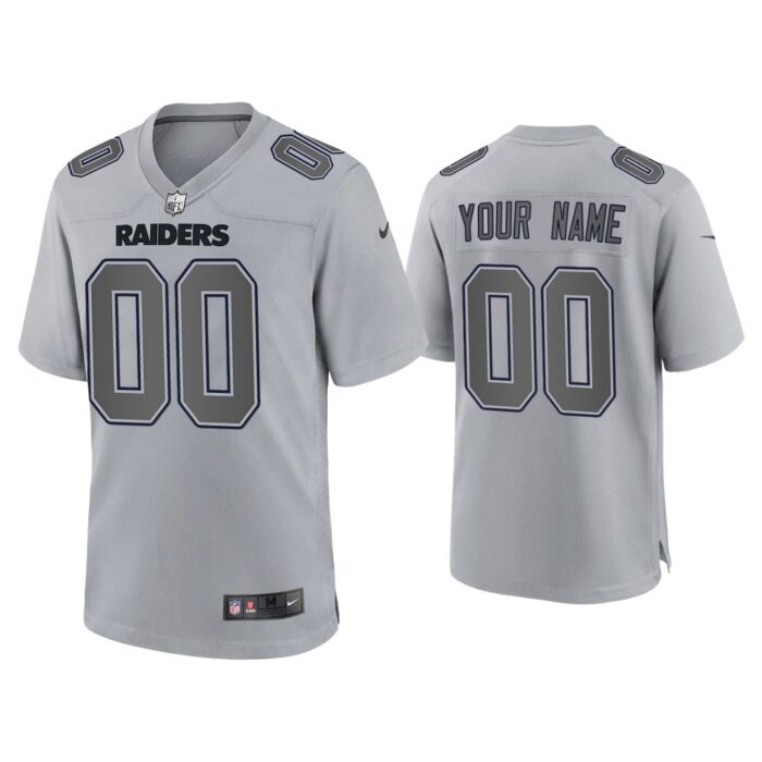 Custom Las Vegas Raiders Gray Atmosphere Fashion Game Jersey