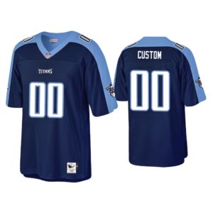 Custom Tennessee Titans Navy 1999 Throwback Jersey