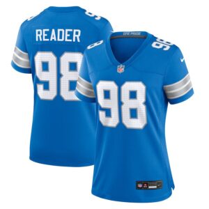 D.J. Reader Detroit Lions Women's Team Game Jersey - Blue